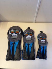 Suited Monkey Golf Head Cover Set