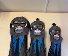 Suited Monkey Golf Head Cover Set