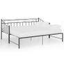 Pull-out Sofa Bed Frame Black Metal 90x200 cm Image 4