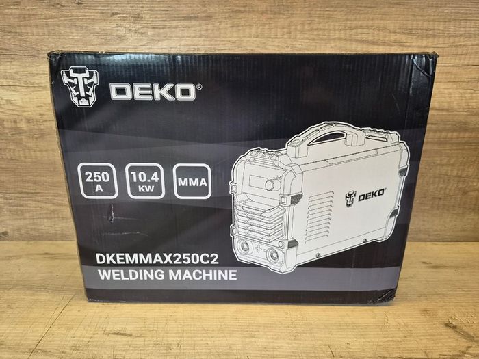 DEKO Welder 220V MMA 250A ARC Welder Electrode Holder, Work Clamp, Input Power Adapter Cable