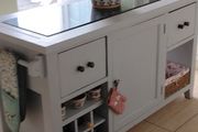 solid kitchen island delivery arranged