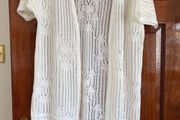 Cardigan  - Size M (3/4 Length) White