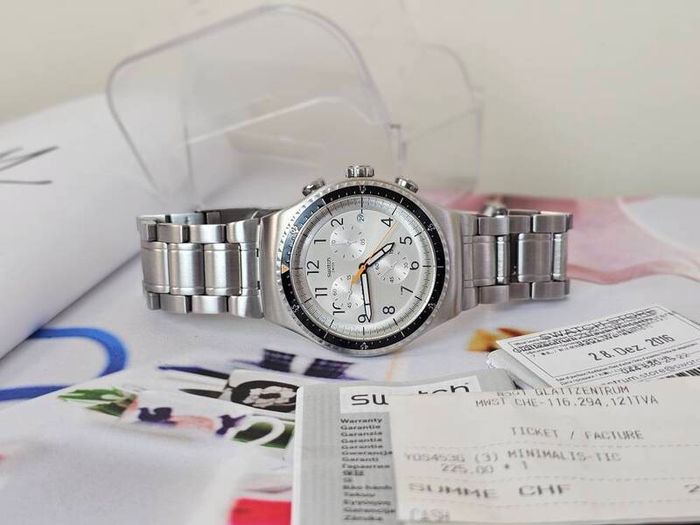 Swiss Made Swatch Irony Chronograph Minimalistic Discontinued Collectable Swiss Watch Swatch