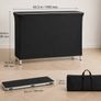Folding Portable Bar Table with Carry Bag |Mobile Bartending Station with Storage Shelves for Events & Trade Shows Image 3