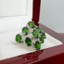 Silver Chrome Diopside & Diamond Statement Ring Image 5