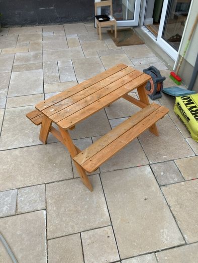 kids picnic bench