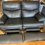 Leather sofas (3 seater and 2 seater) Image 4