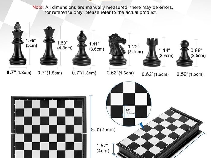 Chess Set, Folding Chess Board, Magnetic Chess Pieces, Travel Chess Games Toys for Kids Adults, Portable Chess Board Set, Educational Board Games Gifts