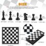 Chess Set, Folding Chess Board, Magnetic Chess Pieces, Travel Chess Games Toys for Kids Adults, Portable Chess Board Set, Educational Board Games Gifts Image 3