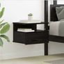 2 x Floating Nightstand Black Oak 40 x 31 x 28 cm Engineered Wood Image 3