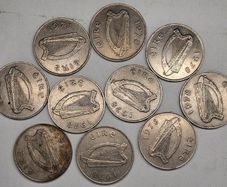 Ireland 1978 Large 10p Pence Coin Lot x10 Coins