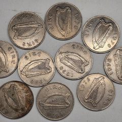 Ireland 1978 Large 10p Pence Coin Lot x10 Coins