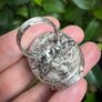 1 Stunning Purple Mica Stone  Lepidolite Meditation Reiki Crystal Dystopian Ring Size 8 Image 8