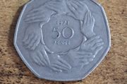 Great Britain UK 1973 50 Pence Coin Elizabeth II, Entry into EEC - free standard postage