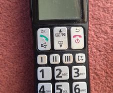 2 X Panasonic Big Button Cordless Phone