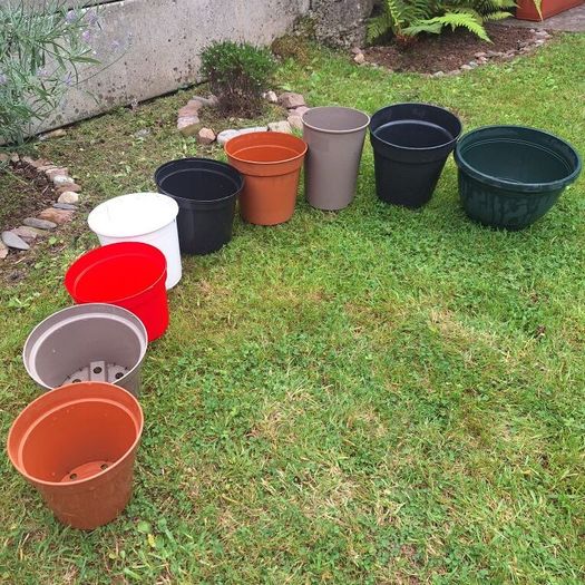 Plastic  Plant Pots Set of 9 Or Individual