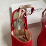 Marco Moreo red suede leather wedges heels Image 2