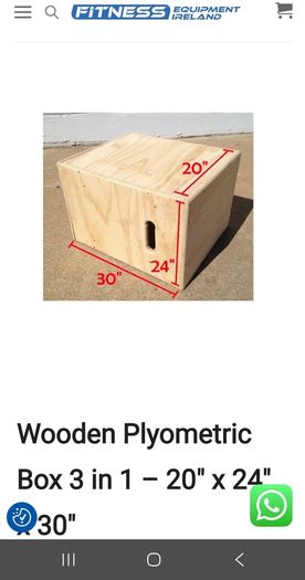 Wooden plyometric box 3 in 1 - 20" x 24" x 30"