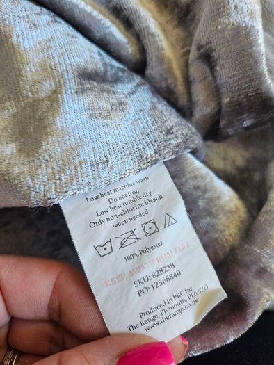 Silver Velvet Throw