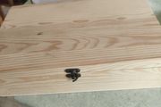 Natural STORAGE Wooden Box with Hinged Lid and Clasp