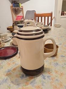 Celtic ceramic coffee pot