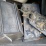 old large slate clock for restoration/parts no works Image 2