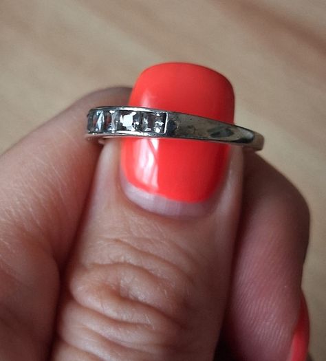 Silver ring size P