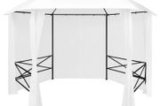 Garden Marquee with Curtains 360x312x265 cm White 180 g/sqm
