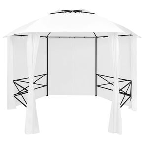 Garden Marquee with Curtains 360x312x265 cm White 180 g/sqm