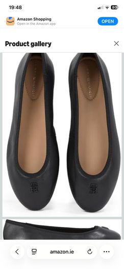 Leather TH ballerina