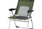 3-Position Metal Frame-Adjustable Outdoor Garden Chair Headrest Green