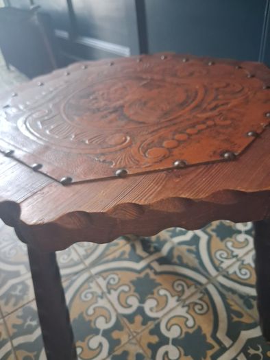 Unique carved vintage spanish table
