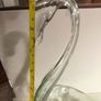 OLD CUT Vintage Handcrafted large glass LITE BLUE OR SEA GREEN swan plants flowers OR candle centerpiece Image 6
