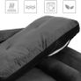 _3-seater sofa, couch for living room, cover made of velvet, for apartments, small rooms, wooden frame, metal legs, simple structure, modern design, 183 x 78 x 88 cm, gray Image 3