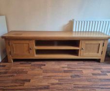 oak tv unit
