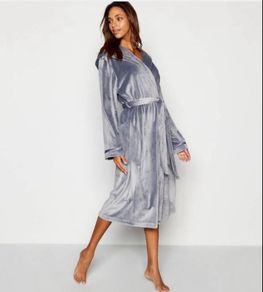 Luxurious grey women's dressing gown by Ted baker