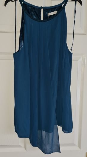PLUS SIZE (20) Jacques Vert Teal Chiffon Top. New