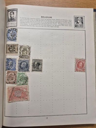 stamp album with stamps of the world