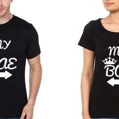 My Bae And My Boo Love Couple T-shirts Tops Tees Great Gift Present For Valentines Day Idea