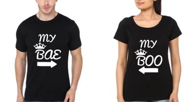 My Bae And My Boo Love Couple T-shirts Tops Tees Great Gift Present For Valentines Day Idea