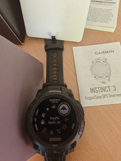 Garmin Instinct 3 Solar Tactical Edition 45mm black model.