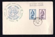 1956 Ireland To Commemorate The unveiling of a Statute to Commodore John Barry , Founder of the US Navy Commemorative Stamps Illustrated First Day Cover (FDC) with Corcaigh (Cork) Cancel