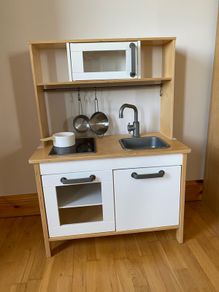Wooden toy kitchen