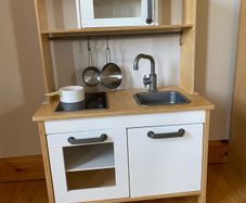 Wooden toy kitchen