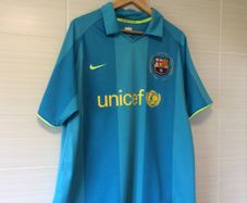 FC Barcelona Jersey. Official Nike Mens Away Jersey Season 2007-2008. Original From The Time. Not A Modern Remake.