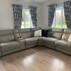 Leather Corner Recliner Couch
