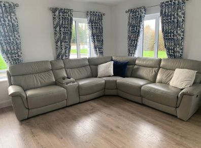 Leather Corner Recliner Couch