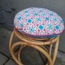 Vintage Rattan/Bamboo stool/side Table Image 4