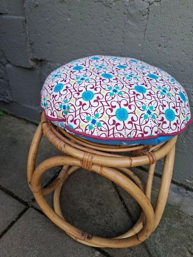Vintage Rattan/Bamboo stool/side Table