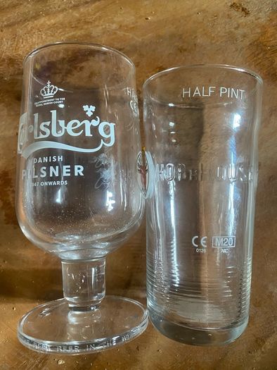 Carling rockshore apple cider  hop house 13 Carlsberg Beer Glasses
